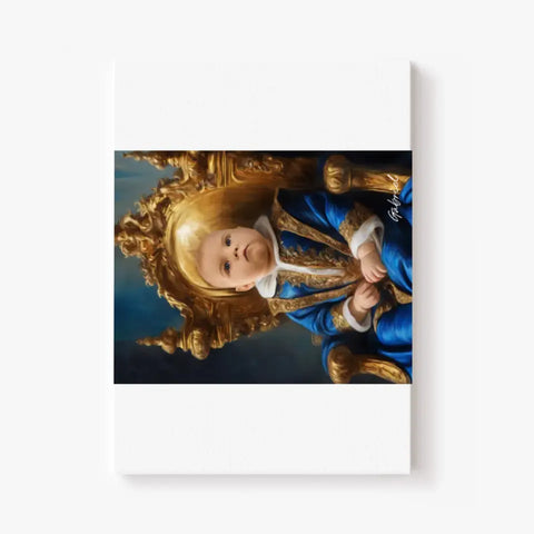 Tableau Personnalisé Photo Portrait Enfant Royal Costume Bleu Roi