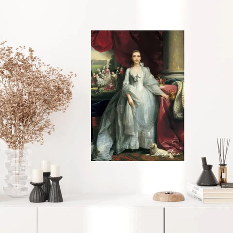 Tableau Personnalisé Portrait de Femme Charlotte de Mecklembourg-Strelitz Reine du Royaume-Uni