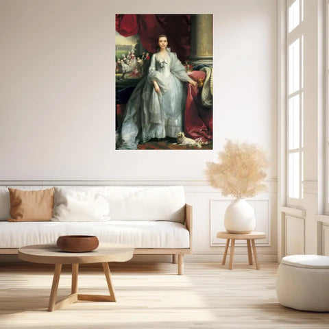 Tableau Personnalisé Portrait de Femme Charlotte de Mecklembourg-Strelitz Reine du Royaume-Uni