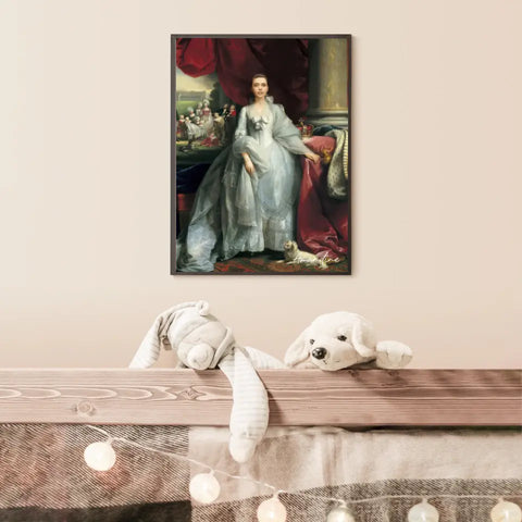 Tableau Personnalisé Portrait de Femme Charlotte de Mecklembourg-Strelitz Reine du Royaume-Uni