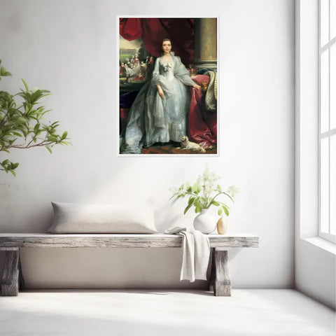 Tableau Personnalisé Portrait de Femme Charlotte de Mecklembourg-Strelitz Reine du Royaume-Uni