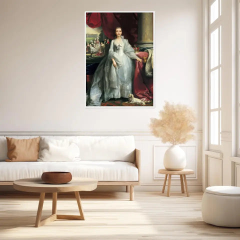 Tableau Personnalisé Portrait de Femme Charlotte de Mecklembourg-Strelitz Reine du Royaume-Uni