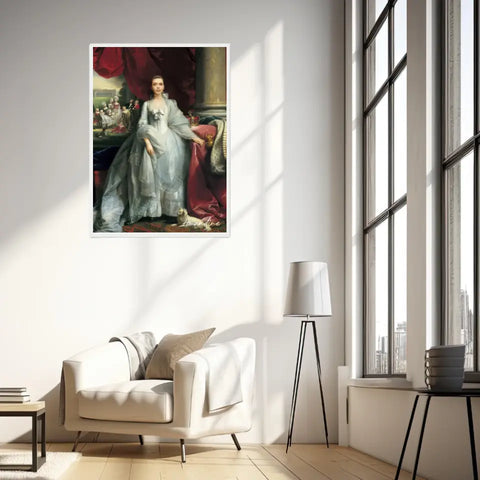 Tableau Personnalisé Portrait de Femme Charlotte de Mecklembourg-Strelitz Reine du Royaume-Uni