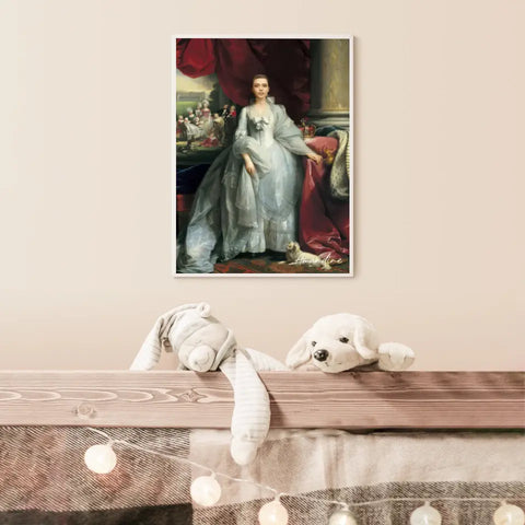 Tableau Personnalisé Portrait de Femme Charlotte de Mecklembourg-Strelitz Reine du Royaume-Uni