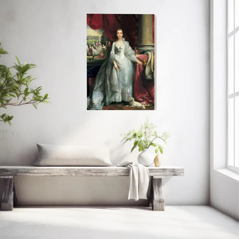 Tableau Personnalisé Portrait de Femme Charlotte de Mecklembourg-Strelitz Reine du Royaume-Uni