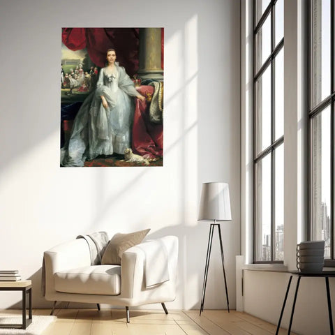 Tableau Personnalisé Portrait de Femme Charlotte de Mecklembourg-Strelitz Reine du Royaume-Uni