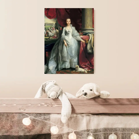 Tableau Personnalisé Portrait de Femme Charlotte de Mecklembourg-Strelitz Reine du Royaume-Uni