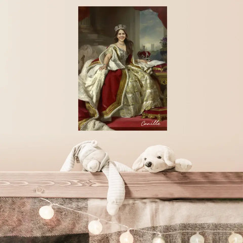Tableau Personnalisé Portrait de Femme de la Reine Victoria du Royaume-Uni