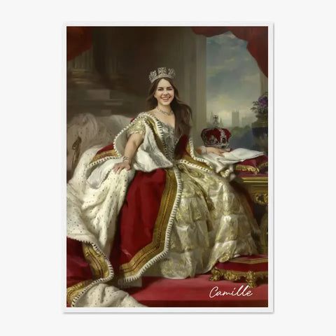 Tableau Personnalisé Portrait de Femme de la Reine Victoria du Royaume-Uni