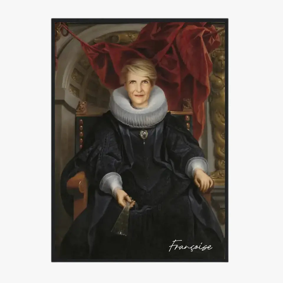 Tableau Personnalisé Portrait de Femme Catharina Behaghel par Jacob Jordaens