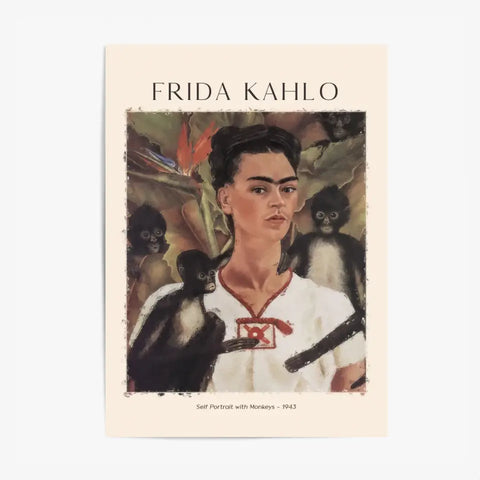 FRIDA KAHLO Self Portrait With Monkeys 1943