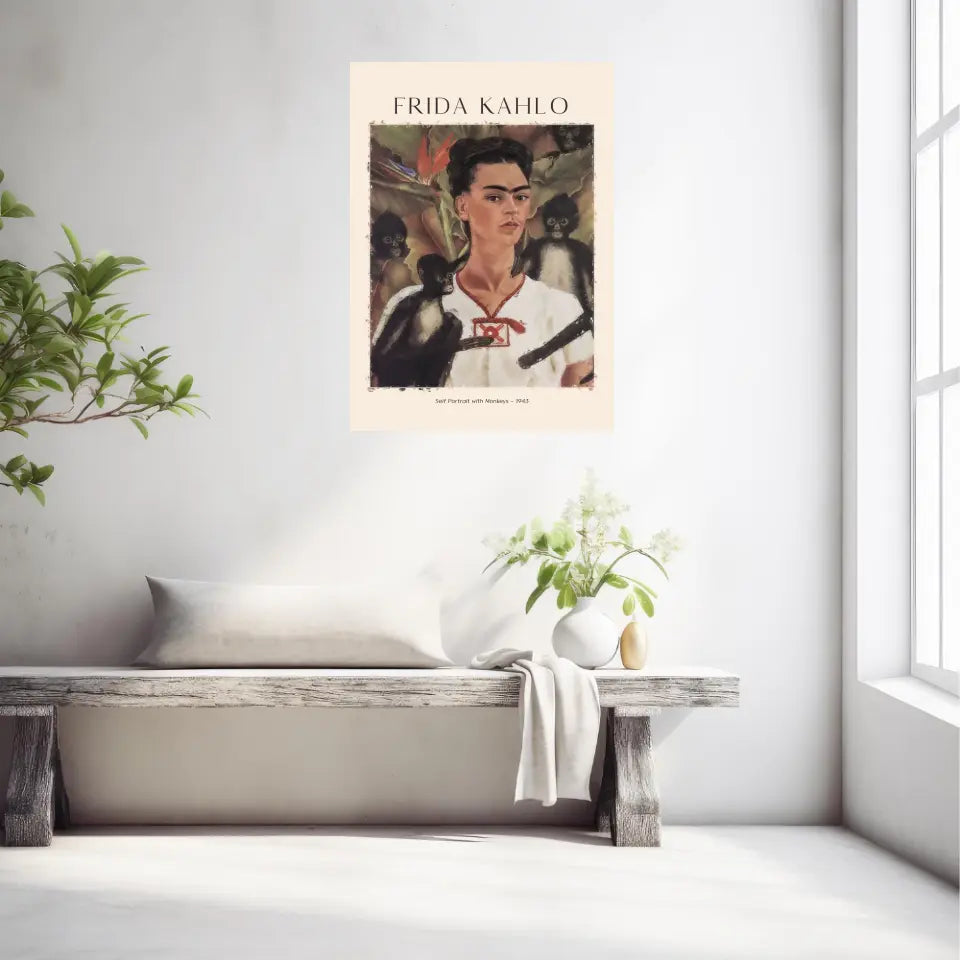 FRIDA KAHLO Self Portrait With Monkeys 1943