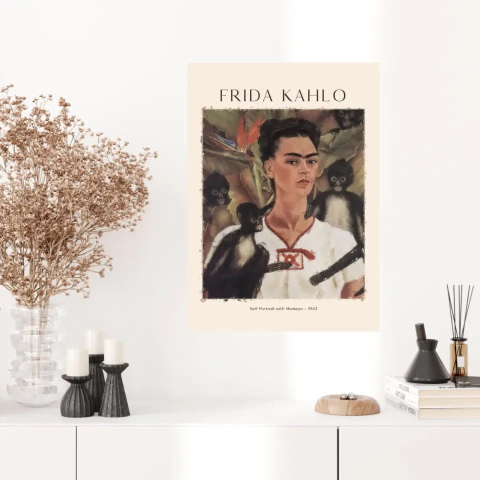 FRIDA KAHLO Self Portrait With Monkeys 1943