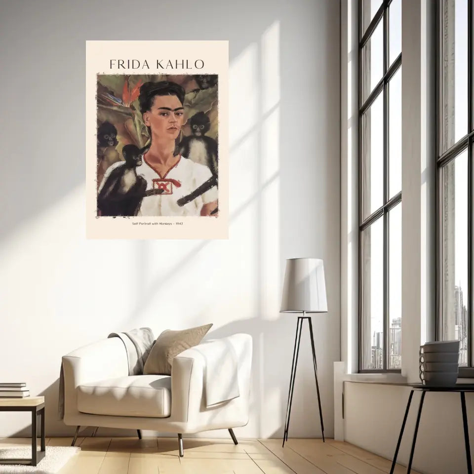 FRIDA KAHLO Self Portrait With Monkeys 1943