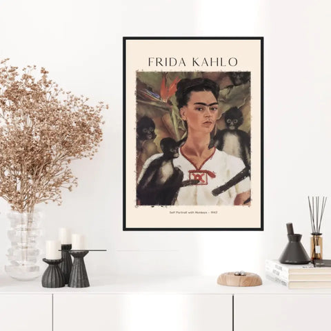 FRIDA KAHLO Self Portrait With Monkeys 1943