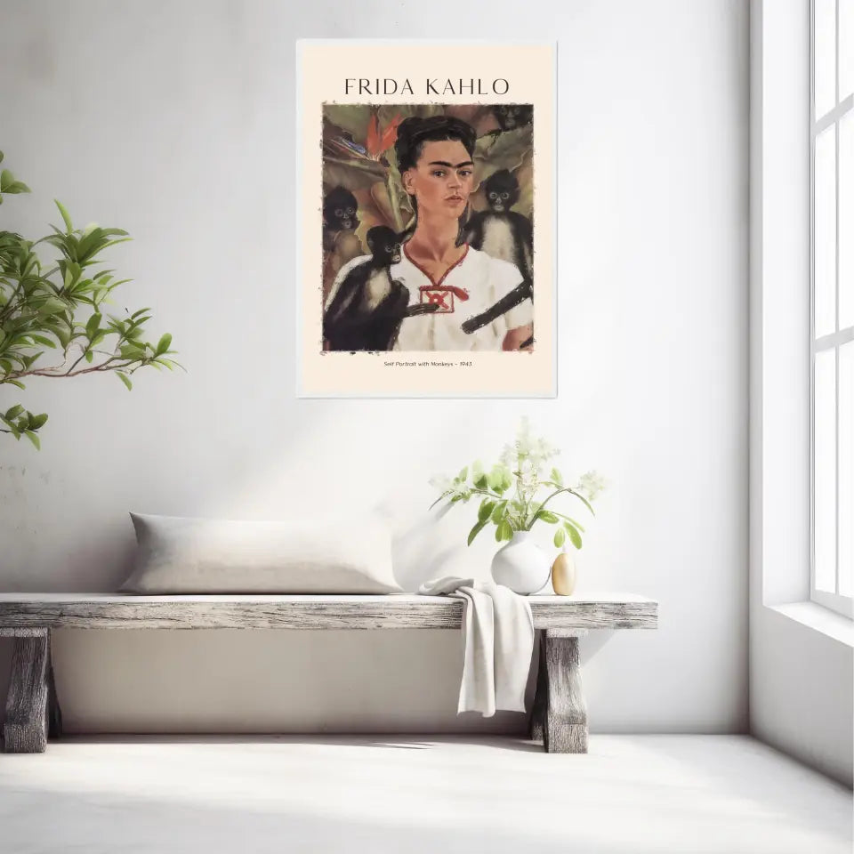 FRIDA KAHLO Self Portrait With Monkeys 1943