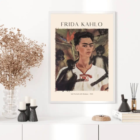 Affiche Frida Kahlo – Self Portrait With Monkeys 1943