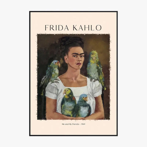 Affiche Frida Kahlo – Me And My Parrots 1941
