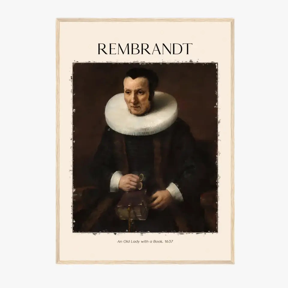 Rembrandt An Old Lady With A Book