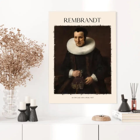 Rembrandt An Old Lady With A Book