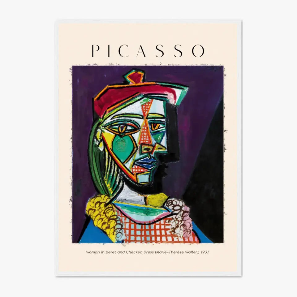 Picasso Woman In Beret And Checked Dress