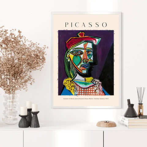 Picasso Woman In Beret And Checked Dress