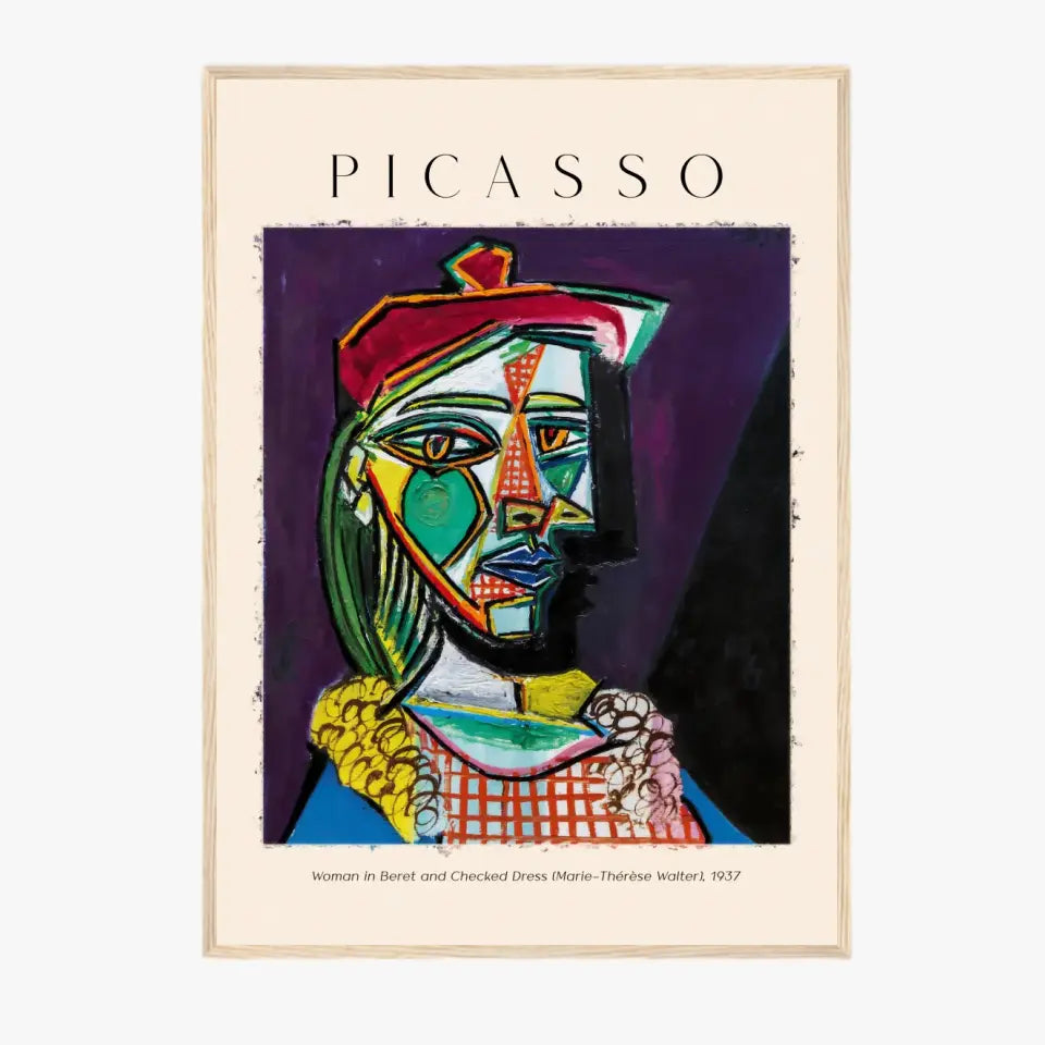 Picasso Woman In Beret And Checked Dress