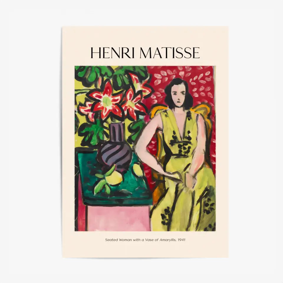 Henri Matisse Seated Woman With A Vase Of Amaryllis