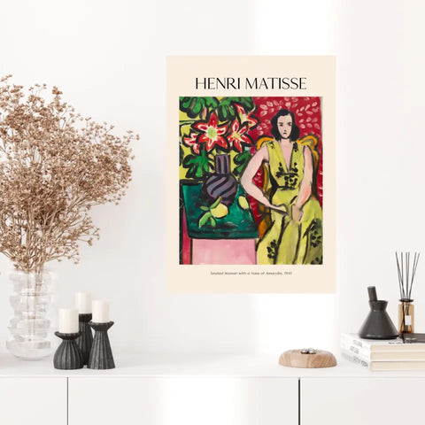 Henri Matisse Seated Woman With A Vase Of Amaryllis
