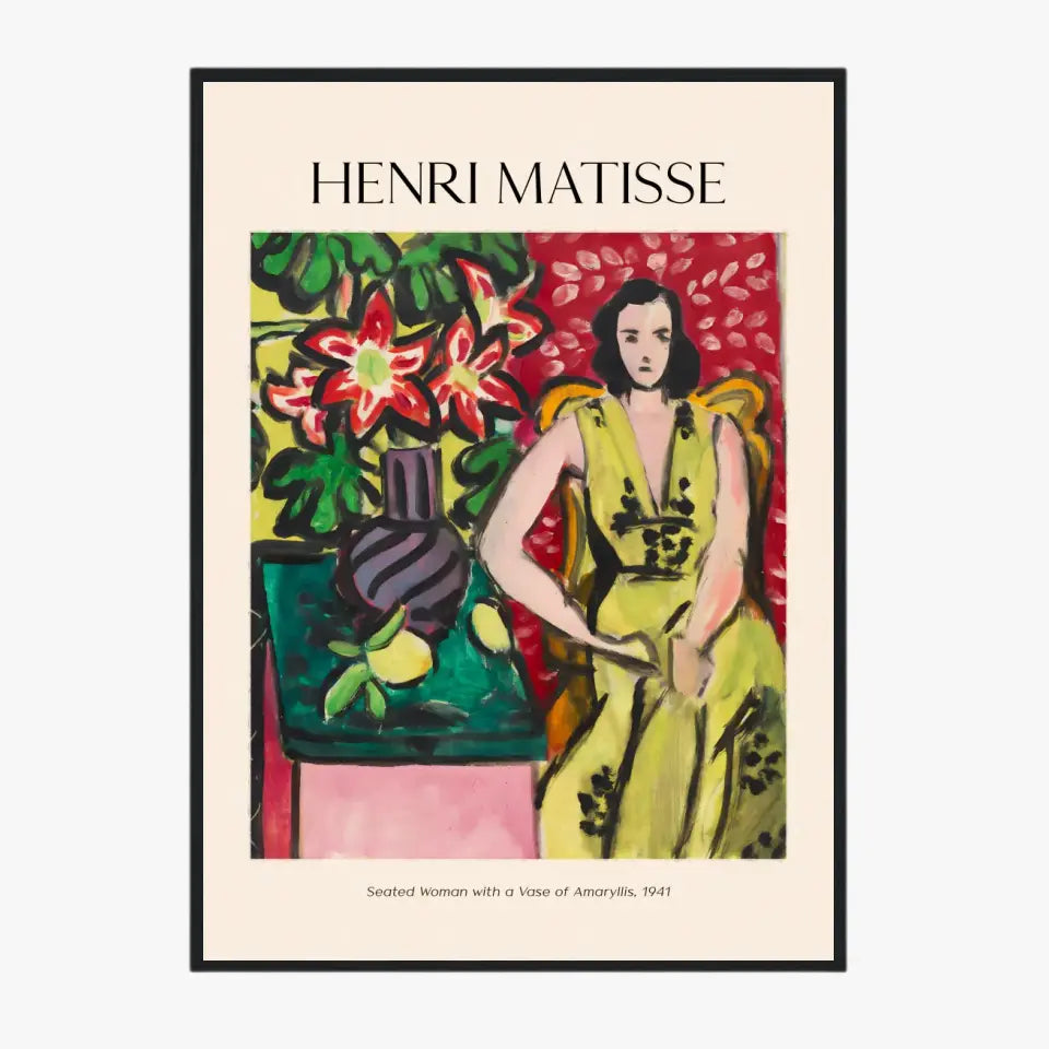 Henri Matisse Seated Woman With A Vase Of Amaryllis