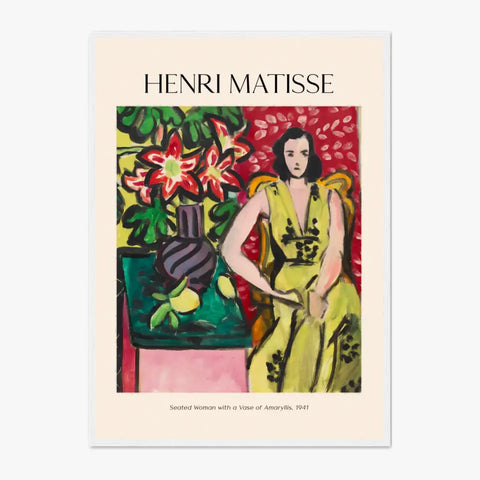 Henri Matisse Seated Woman With A Vase Of Amaryllis