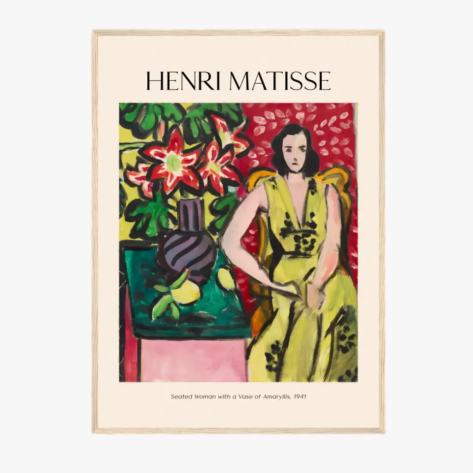 Henri Matisse Seated Woman With A Vase Of Amaryllis