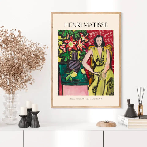 Henri Matisse Seated Woman With A Vase Of Amaryllis