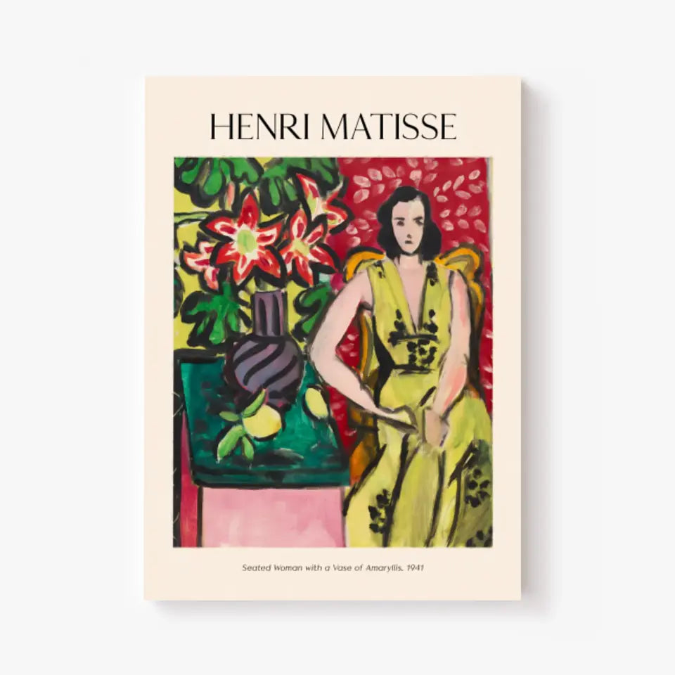 Henri Matisse Seated Woman With A Vase Of Amaryllis