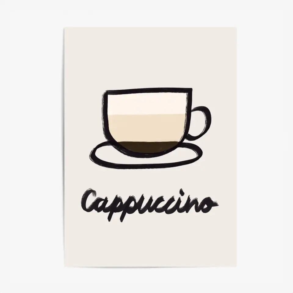 Affiche Et Tableau Minimaliste Cappuccino