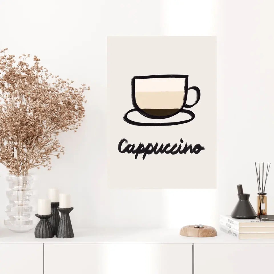 Affiche Et Tableau Minimaliste Cappuccino