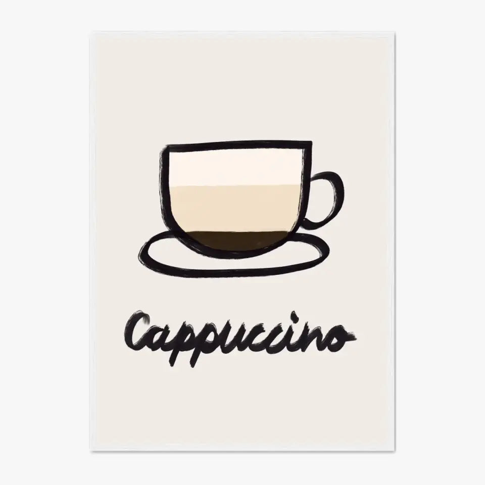 Affiche Et Tableau Minimaliste Cappuccino
