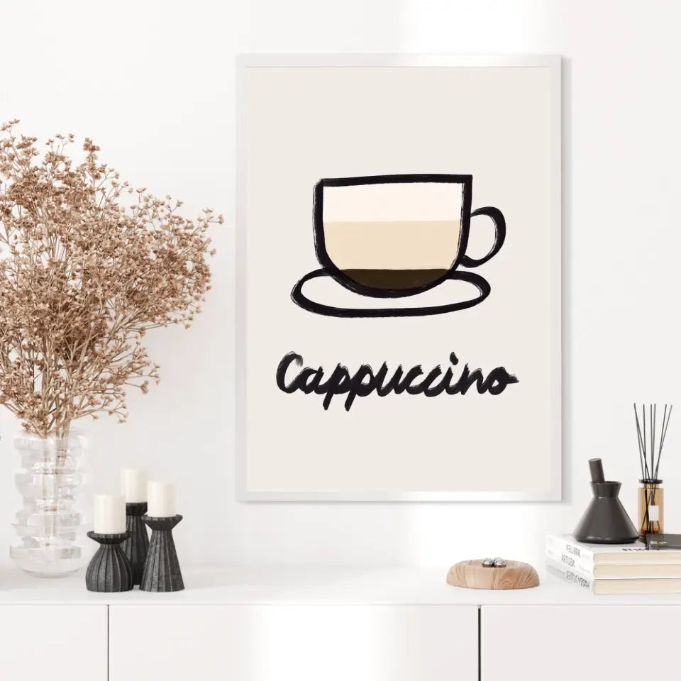 Affiche Et Tableau Minimaliste Cappuccino