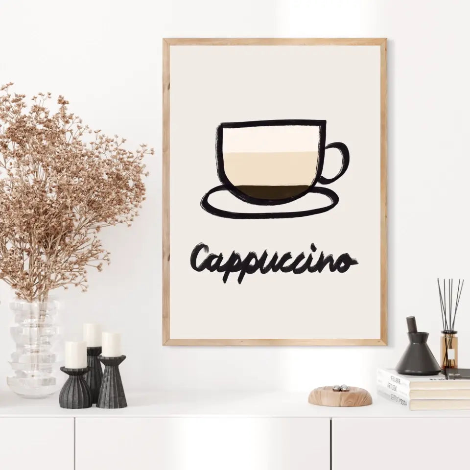 Affiche Et Tableau Minimaliste Cappuccino