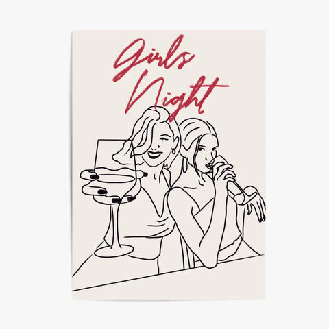Affiche Et Tableau Minimaliste Girls Night