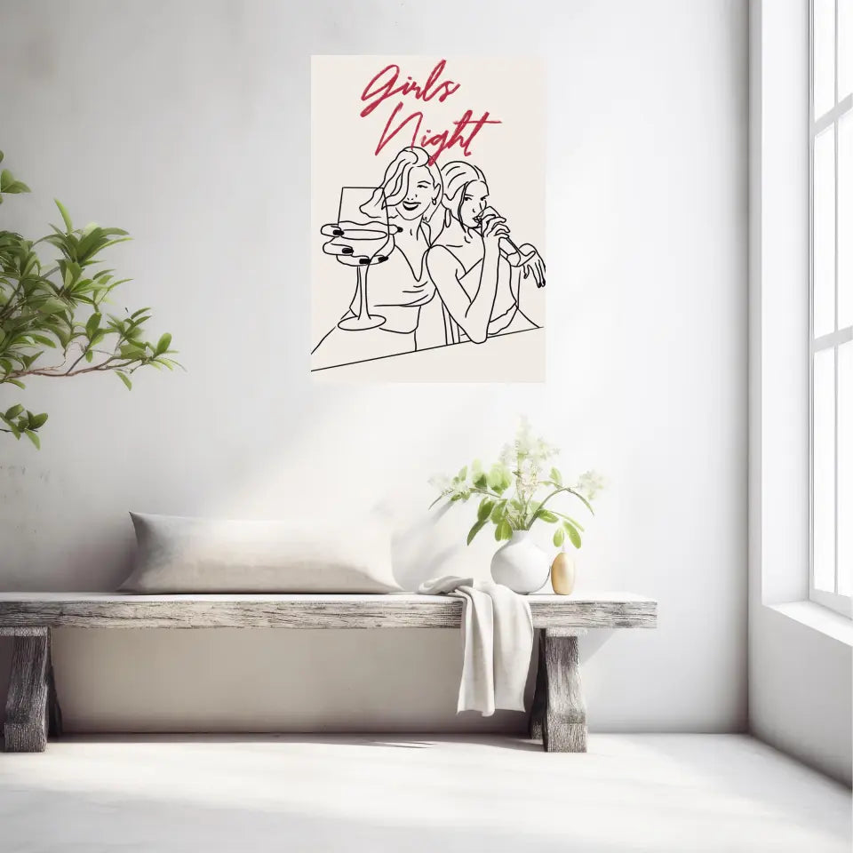 Affiche Et Tableau Minimaliste Girls Night