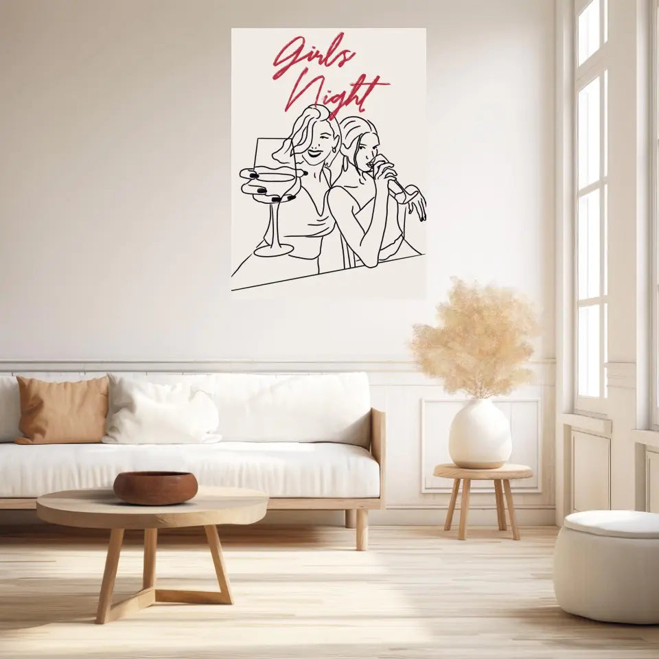 Affiche Et Tableau Minimaliste Girls Night