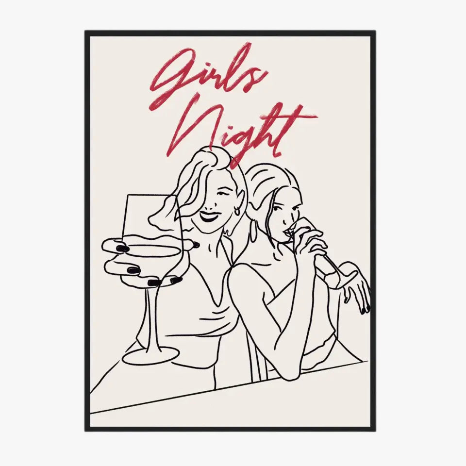 Affiche Et Tableau Minimaliste Girls Night