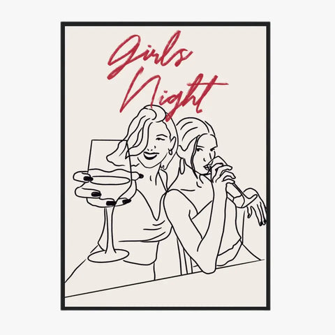 Affiche Et Tableau Minimaliste Girls Night