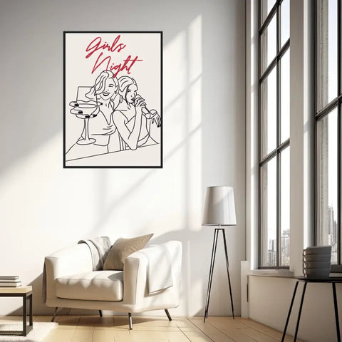 Affiche Et Tableau Minimaliste Girls Night
