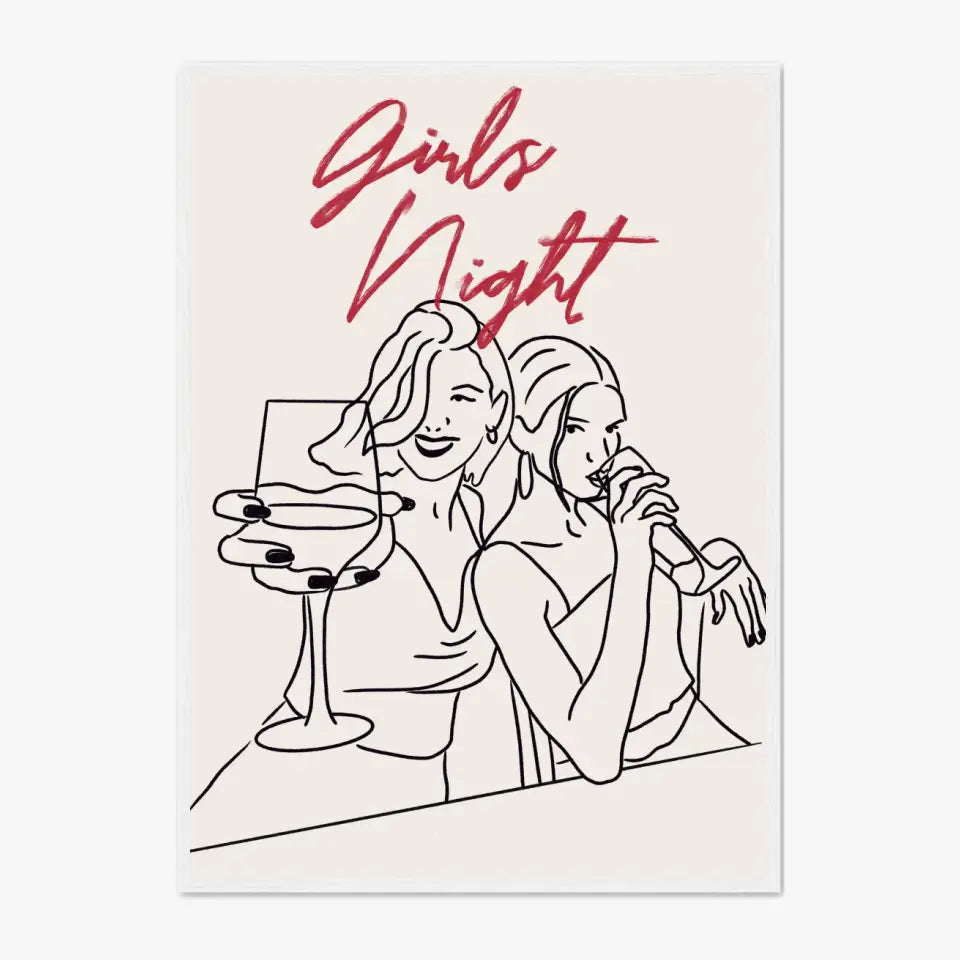 Affiche Et Tableau Minimaliste Girls Night