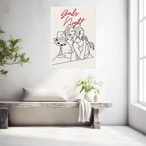 Affiche Et Tableau Minimaliste Girls Night