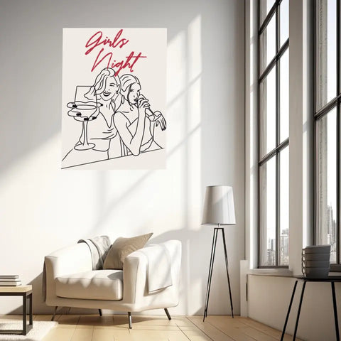 Affiche Et Tableau Minimaliste Girls Night