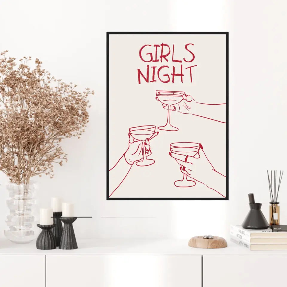 Affiche Et Tableau Minimaliste Girls Night 2
