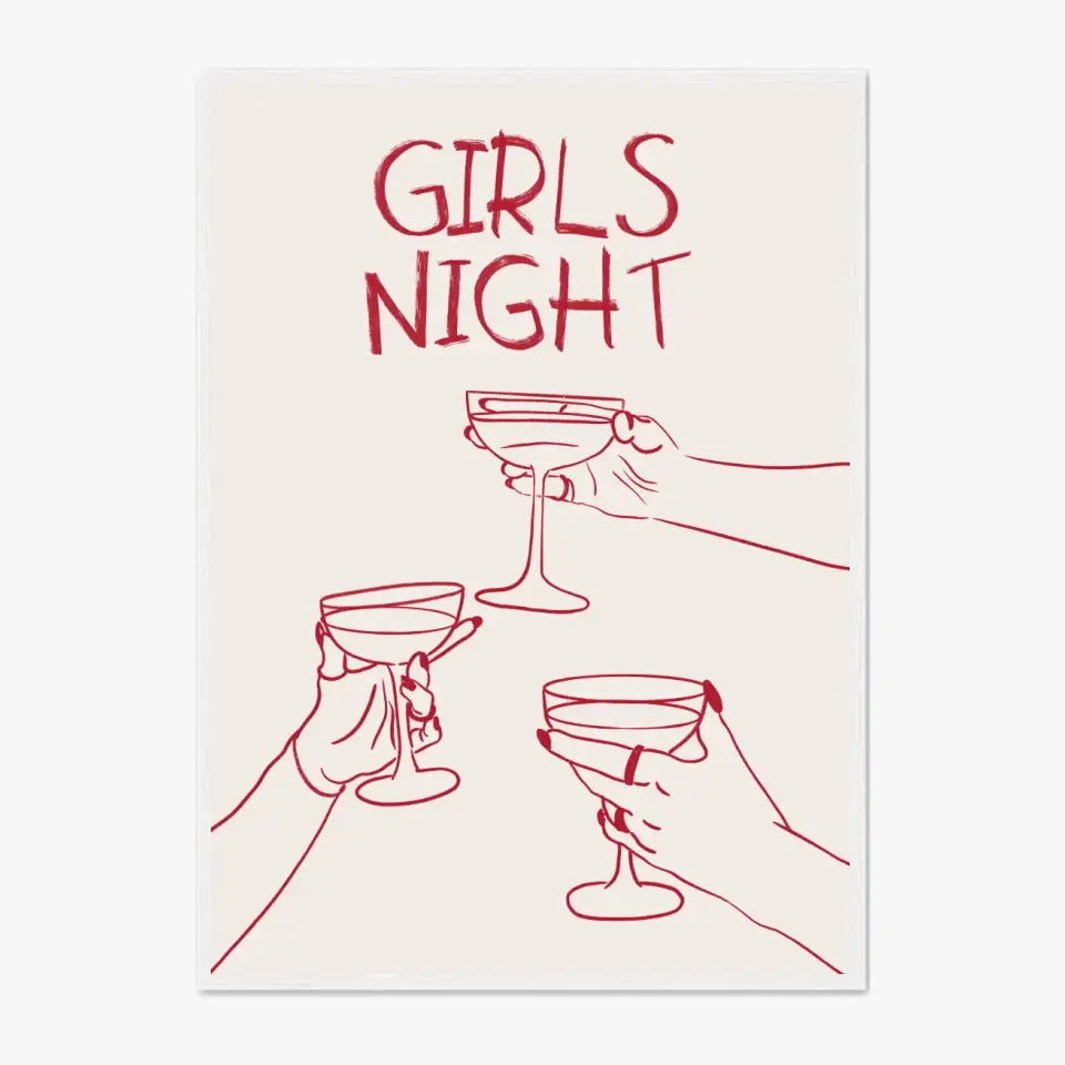 Affiche Et Tableau Minimaliste Girls Night 2